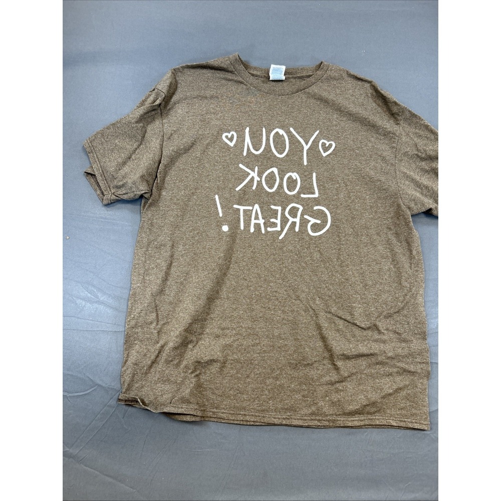 You Look Great  Shirt Brown  Size Xl‎